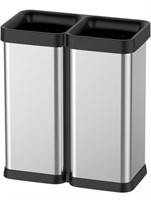 Kitchen Trash Can, Double Compartment Open Top
