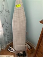 ironing board, hamilton beach iron & hair dryer