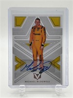 Michael McDowell Autographed Nascar Racing Card