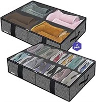 ULN - Onlyeasy 2 Pack Under Bed Shoes Storage Bag