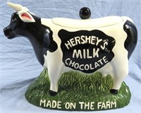 VINTAGE 1998 HERSHEY'S CERAMIC COW COOKIE JAR