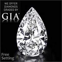 3.03ct,Color D/FL,Pear cut GIA Diamond