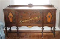 Vintage Wooden Sideboard 59.5x20x38H