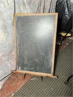 Framed Chalkboard and Wooden Easel