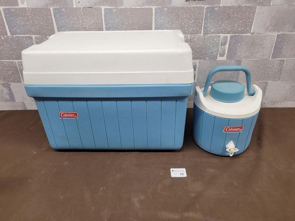 Coleman cooler and water cooler