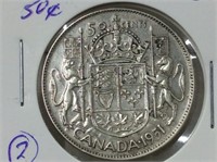 Canada 1951 50 Cents Silver