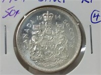 Canada 1964 50 Cents Silver