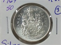 Canada 1964 50 Cents Silver