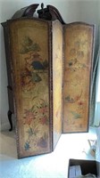 Early 20th century hand-painted Chinoiserie 
Oil