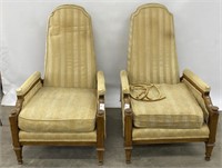 (F) Vintage Highback Lounge Chairs 25 x 27 x 41