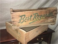 Pair of wooden fruit crates