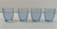 Blue Hobnail Plastic Tumblers