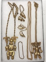 Gold-tone pendant necklaces