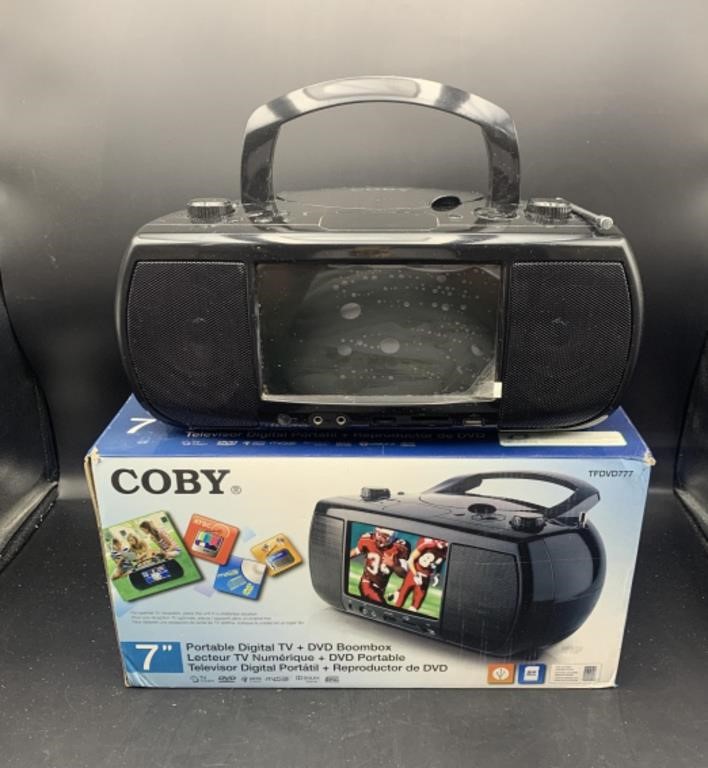 Coby 7in Portable Digital TV DVD Boombox