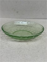 Green glass dish