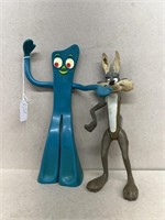 Gumby and Wiley coyote coyote missing arm