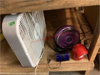 Box Fan, Desk Fans & Alarm Clock