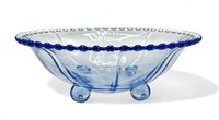 Imperial Candlewick Viennese blue glass bowl