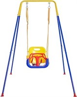 FUNLIO 3-in-1 Swing Set for Toddler with 4 Sandbag