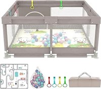 Baby Playpen, Baby Play Yard Sturdy Toddler Play P