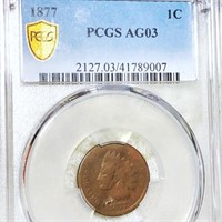 1877 Indian Head Penny PCGS - AG03