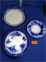 English Flo Blue China Plates