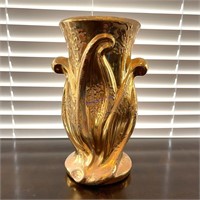 22 KT Gold American Bisque Ceramic Vase