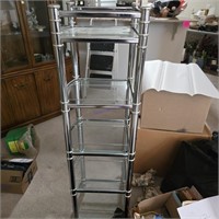 Metal and Glass Shelf 4.5' tall