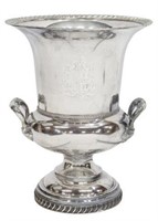 SILVER PLATE ARMORIAL CHAMPAGNE BUCKET