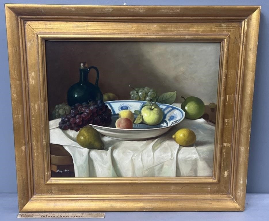 Still Life Table Setting Oil Painting on Canvas