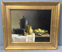 Still Life Table Setting Oil Painting on Canvas