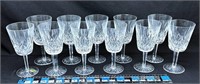 11 Waterford Crystal wine glasses 7 “