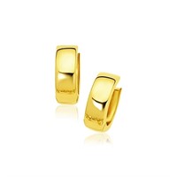 14k Gold Snuggable Hoop Earrings