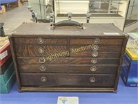 VINTAGE 8 DRAWER WOODEN UNION TOOL CHEST