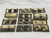 Keystone View Co. Stereo View Cards - 12 Total