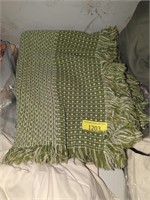 Throw Blanket, Green Cover 7ft
