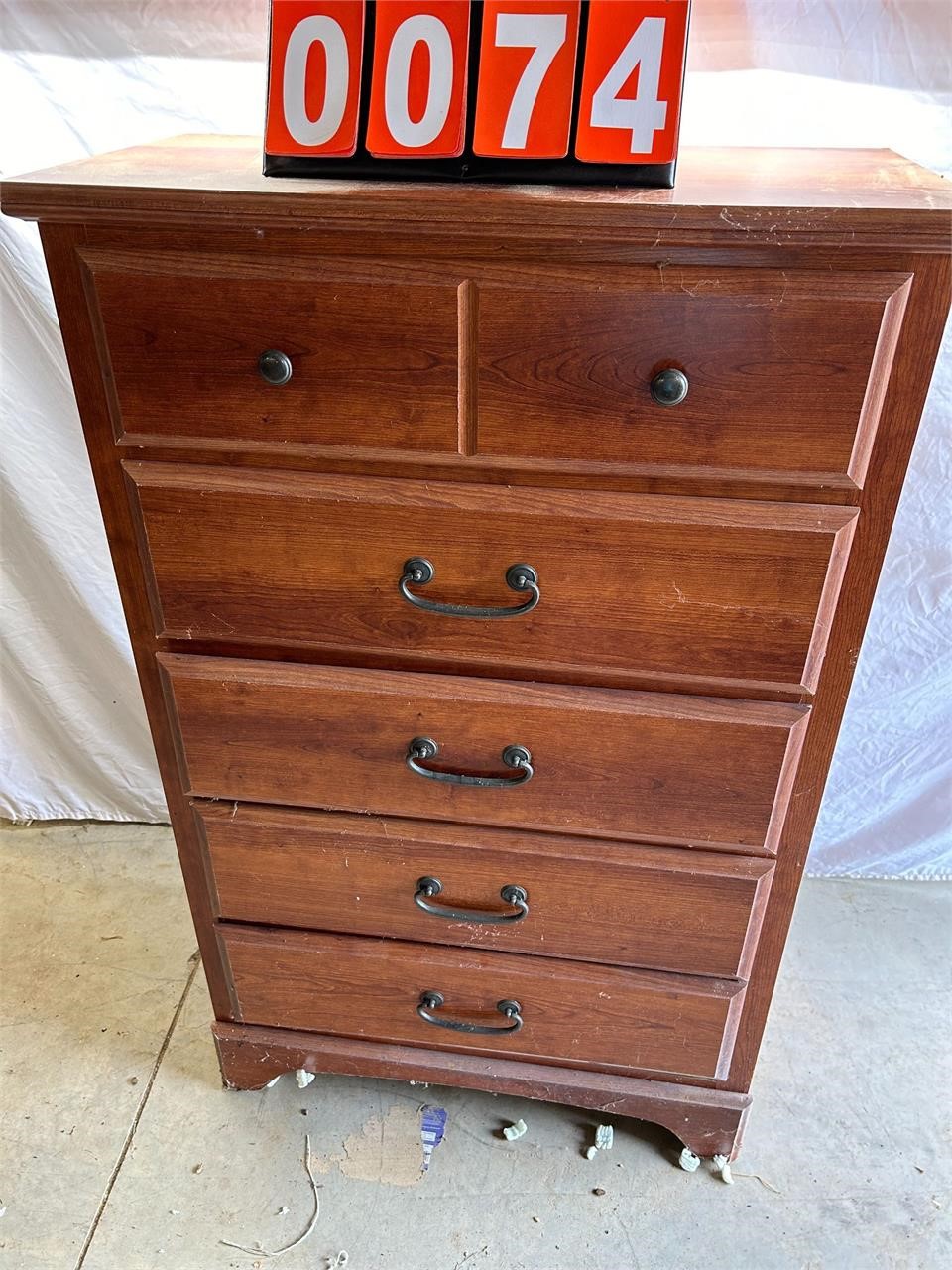 5 Drawer Chest of Drawers  16 x 31 1/2 x 50