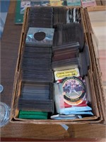 14 x 7 x 4 1/2 inch Box full of baseball cards