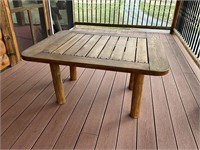 wood patio table