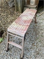 folding aluminum stool / bench