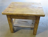 Primitive Wood Table w/ Drawer - 30" x 22" x 24"