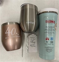 3 PIECES ASSORTED TUMBLERS