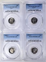 4 - PCGS PR70DCAM ROOSEVELT DIMES;