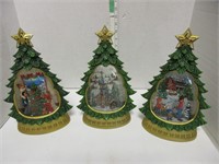 3 Christmas Snow Globes