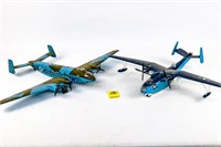 2 Model Plastic Airplanes