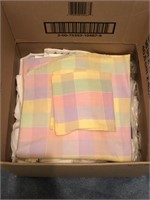 Box of Assorted Table Cloth's, Bed Spreads, Etc.