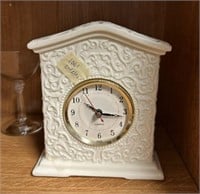 Porcelain Quartz Battery Mantel Clock