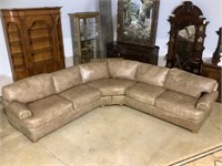 High end oversized Leather Sectional by Century
