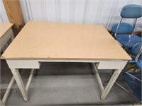 Metal frame drafting table, 31x 42 X 30, may need