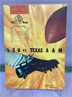 LSU vs Texas A&M Sept 19 1964 football program